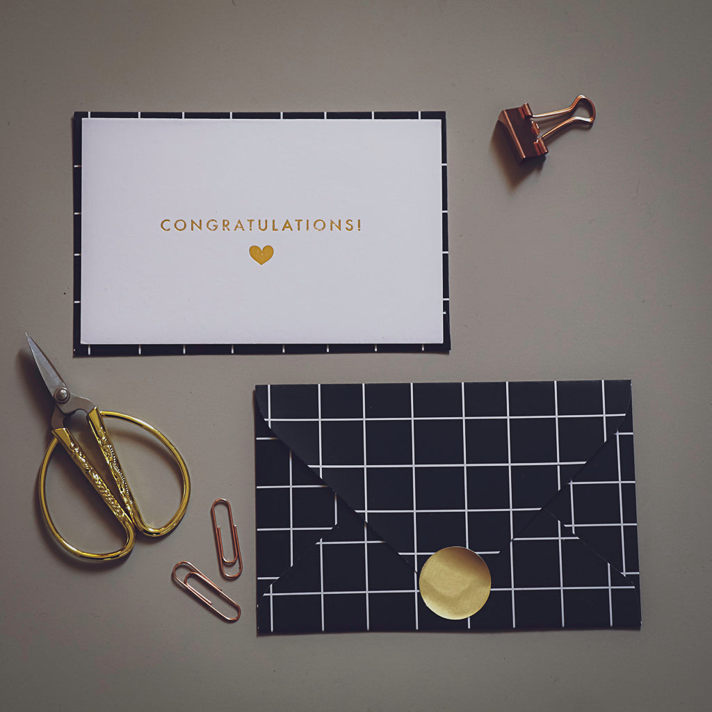 CONGRATULATIONS NOTECARD WITH ENVELOPE AND STICKERS PACK OF 5