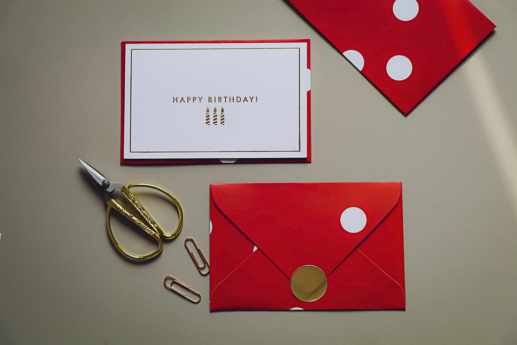 HAPPY BIRTHDAY NOTECARD WITH ENVELOPE AND STICKERS PACK OF 5