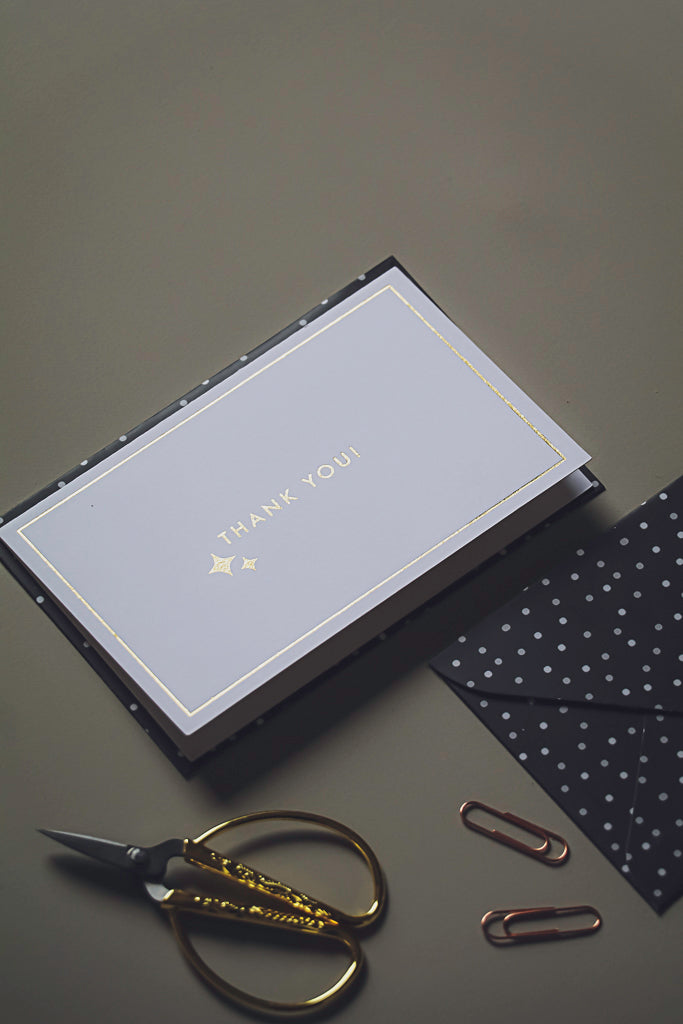 THANK YOU NOTECARD WITH ENVELOPE AND STICKERS PACK OF 5