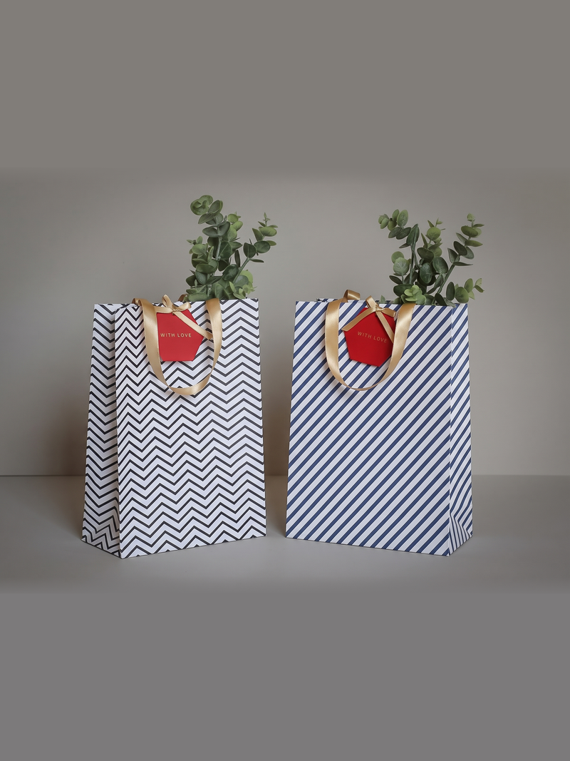 Assorted mixed pattern gift bags, pack of 6