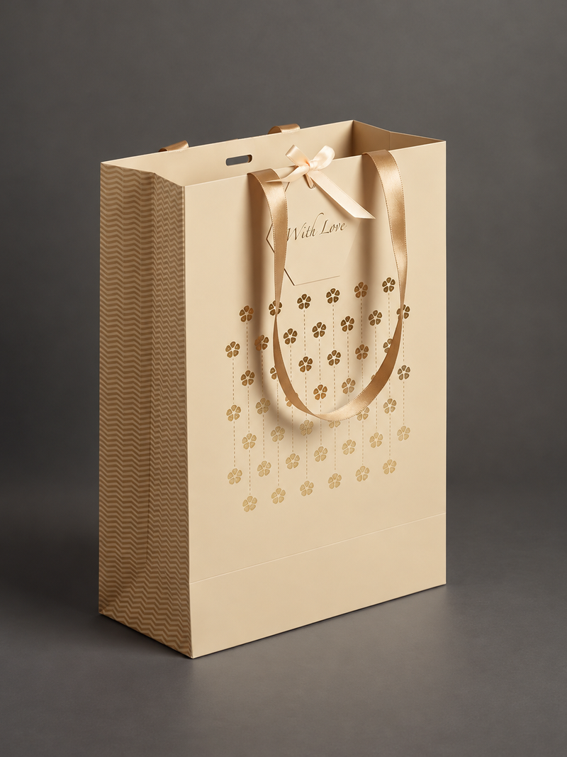 BEIGE GIFT BAGS - PACK OF 5