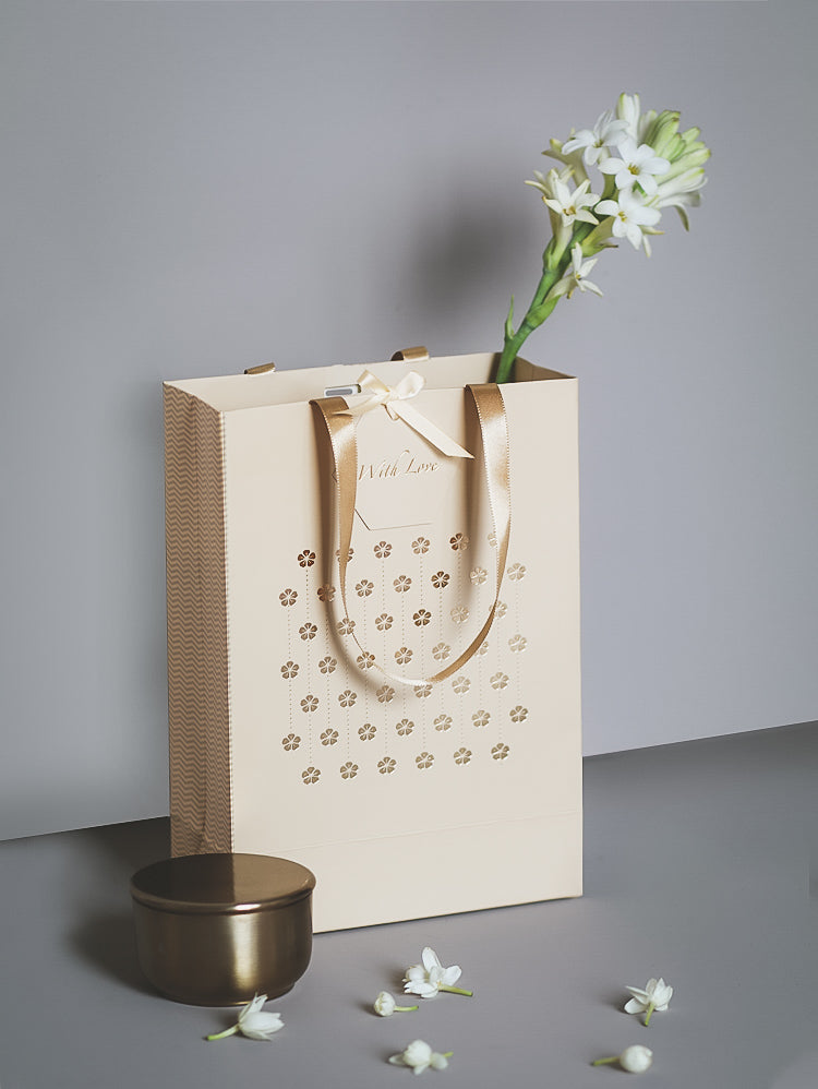 BEIGE GIFT BAGS - PACK OF 5