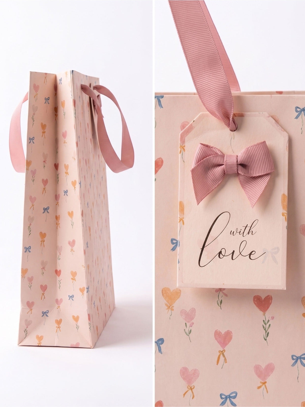 Hearts and Bows Medium gift bag