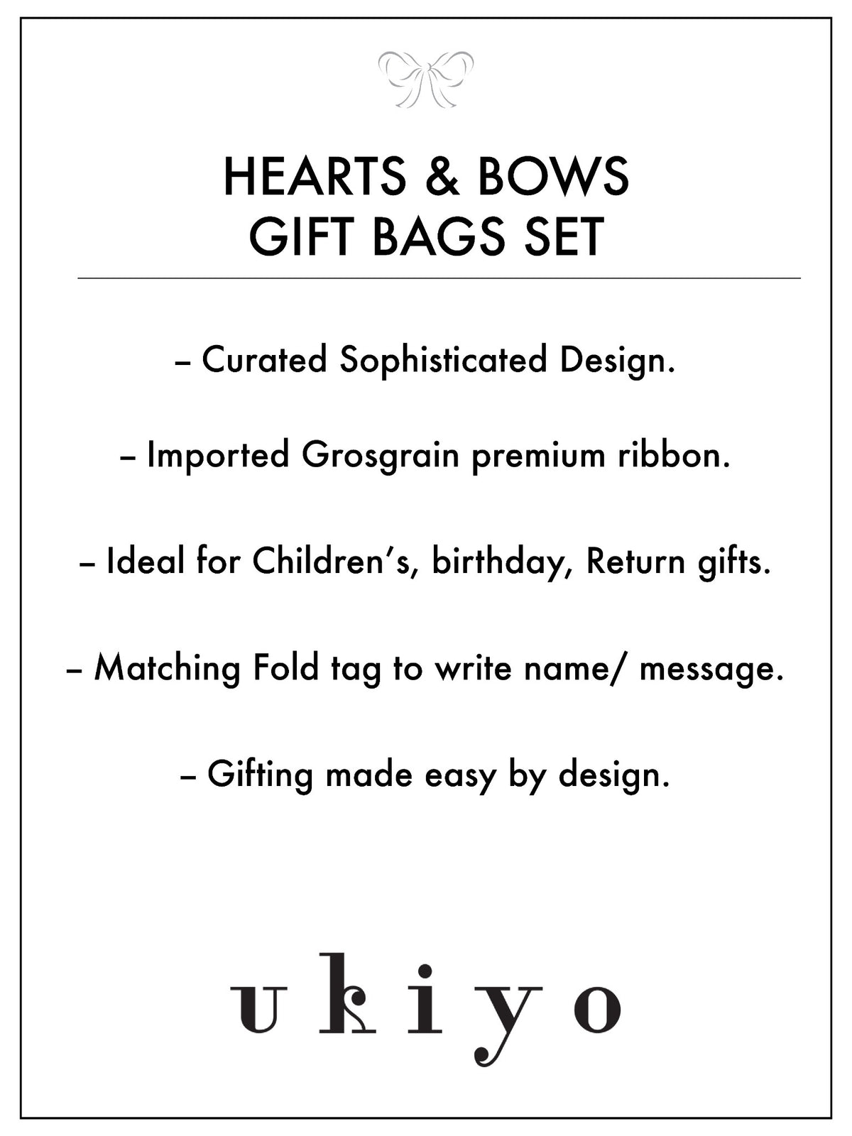 Hearts and Bows Collection set of 6