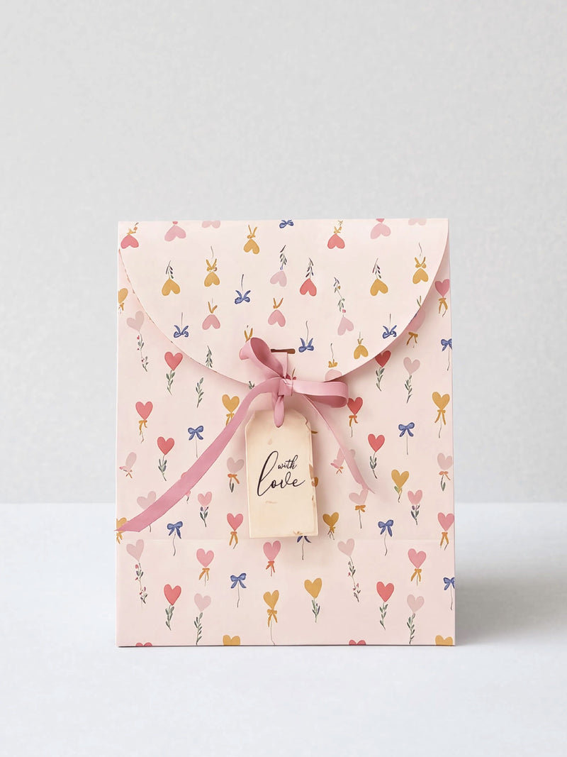 Hearts and Bows Envelope Bag  Set of 5