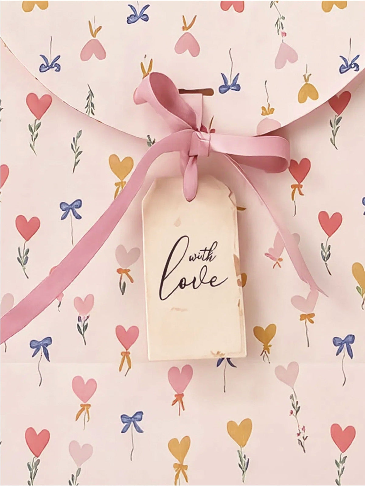Hearts and Bows envelope Gift Bag