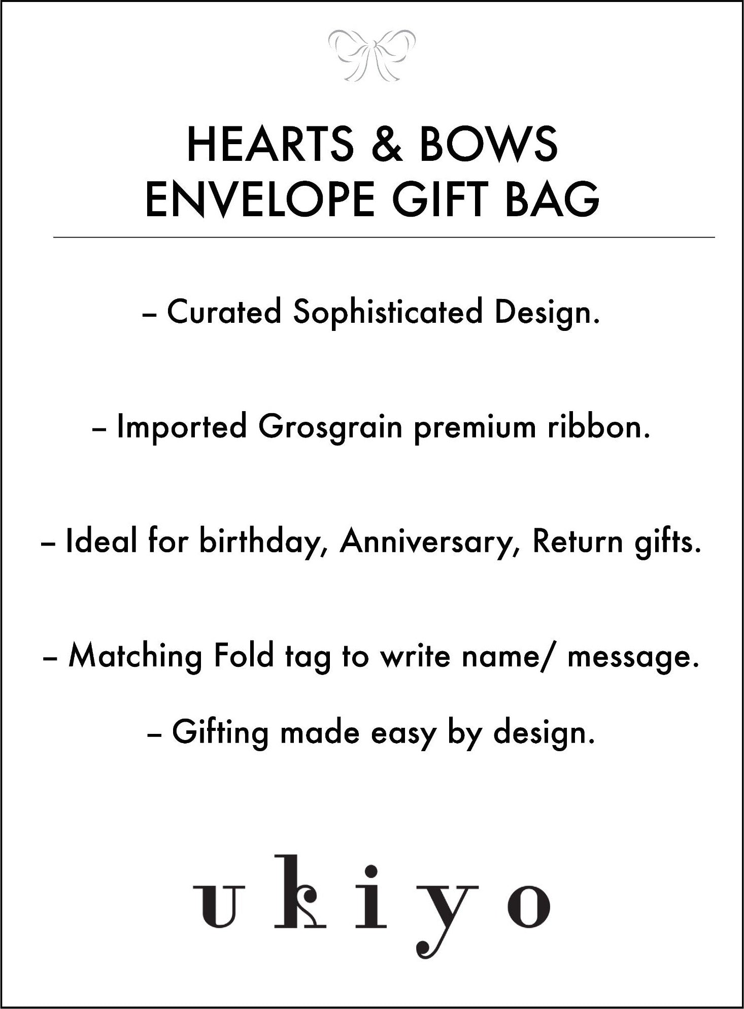 Hearts and Bows envelope Bag