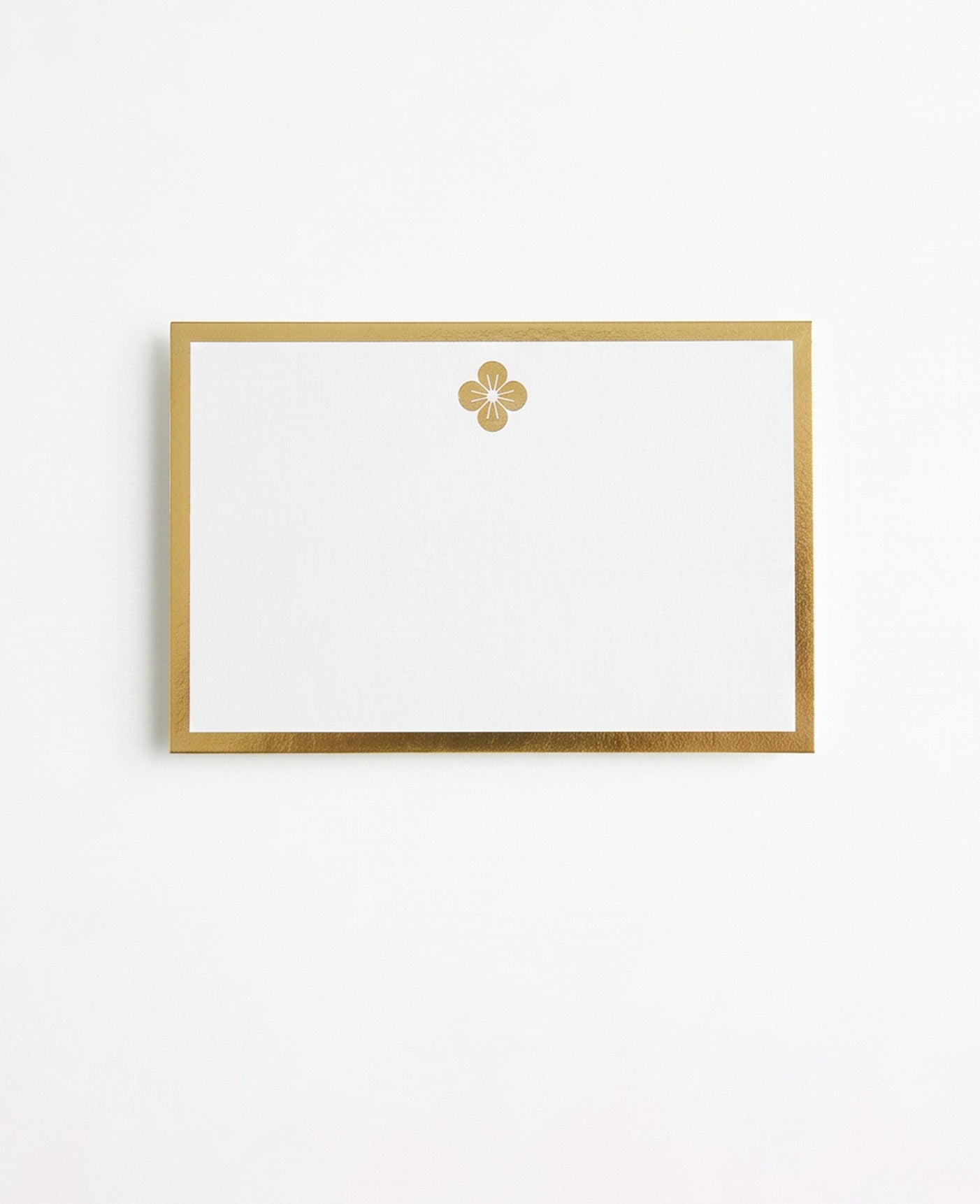 Plain gold foiled blank greeting card, pack of 5