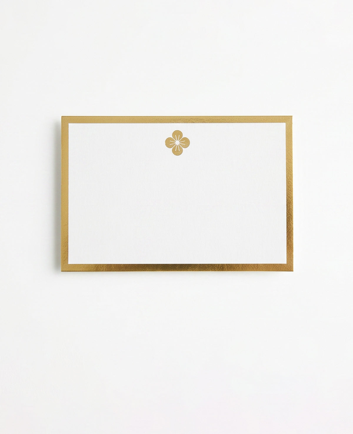Plain gold foiled blank greeting card, pack of 5