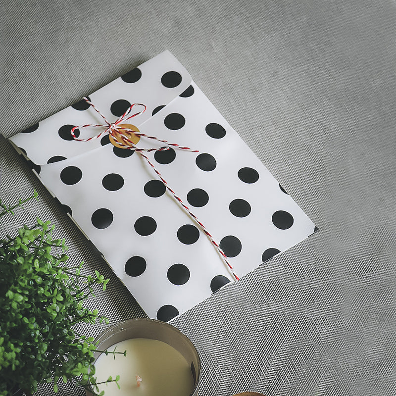 POLKA DOT POUCH WITH STICKER - PACK OF 10