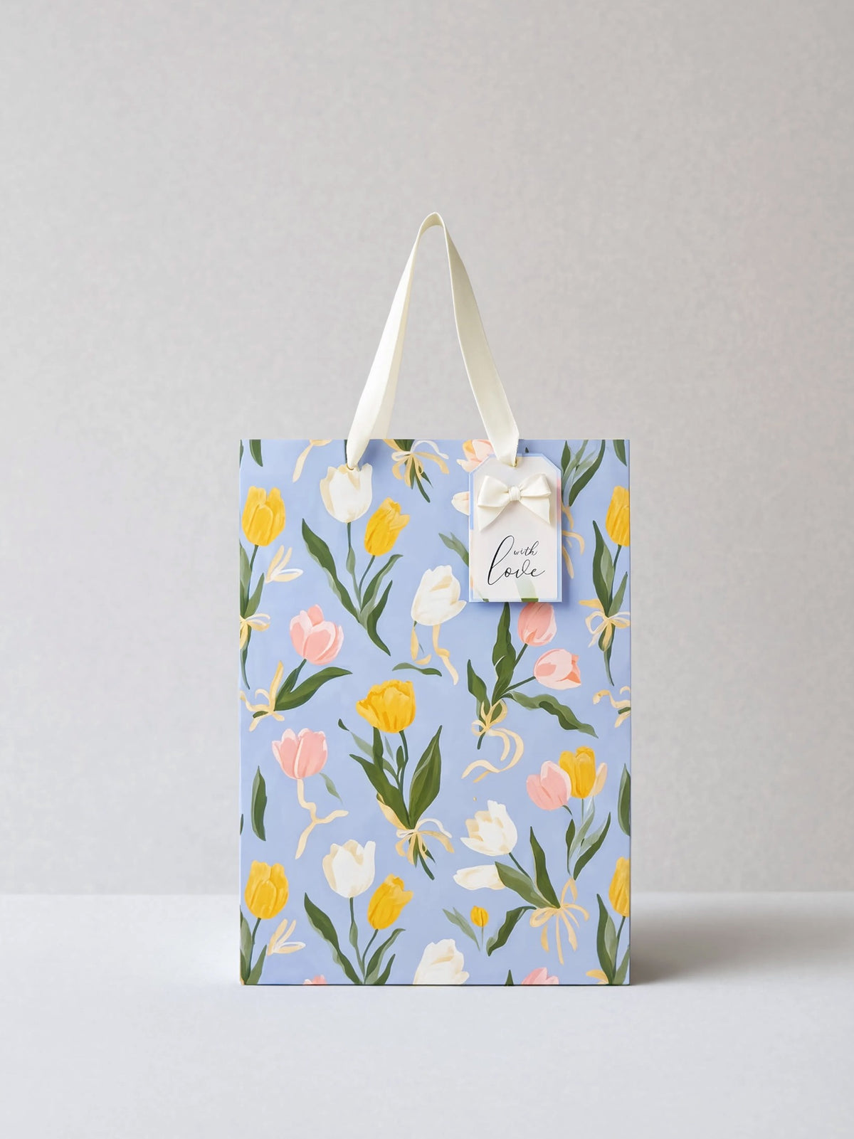 Painted Tulips Medium bag  Set of 5