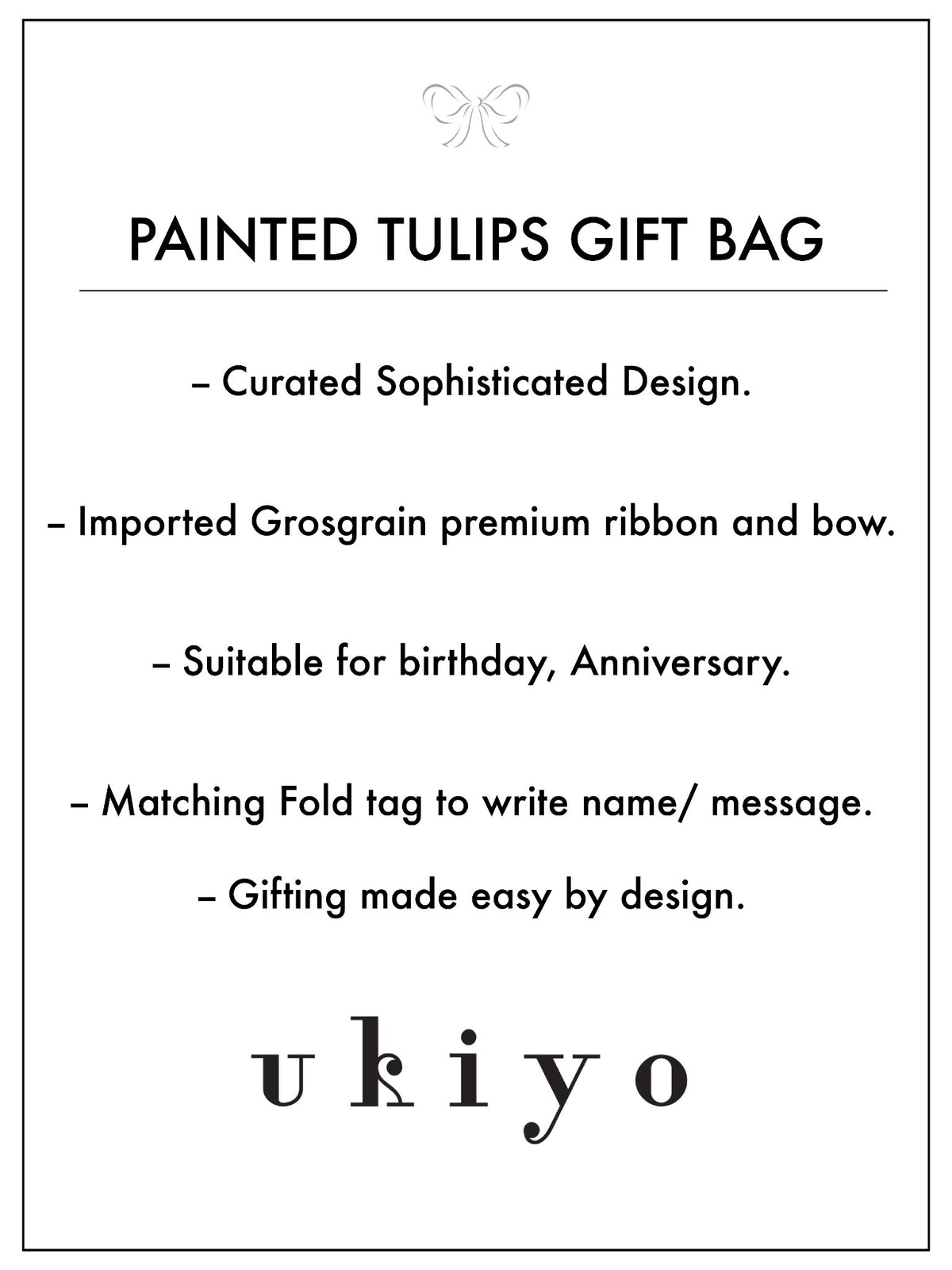 Painted Tulips Medium bag  Set of 5