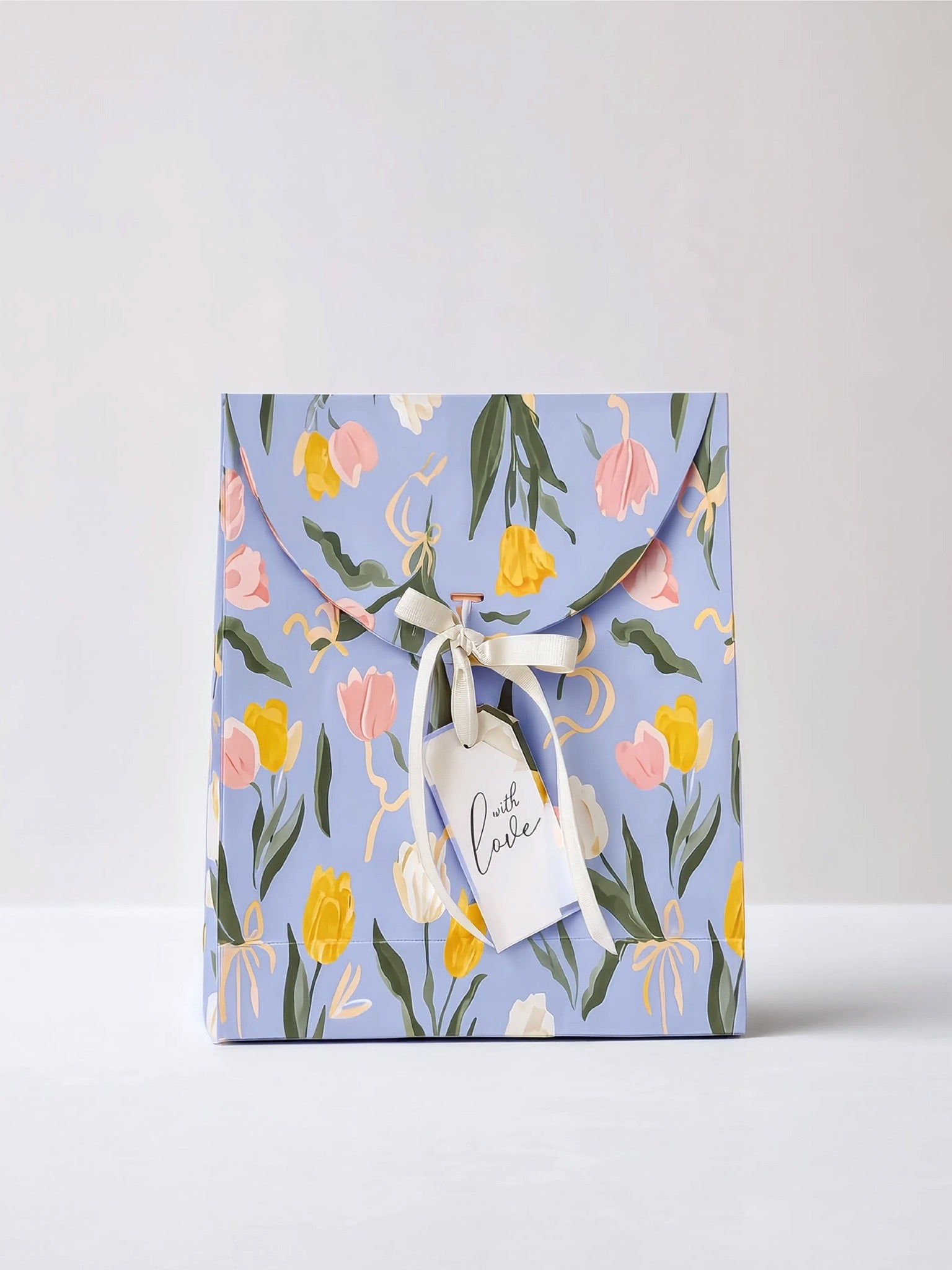 Painted Tulip envelope Bag