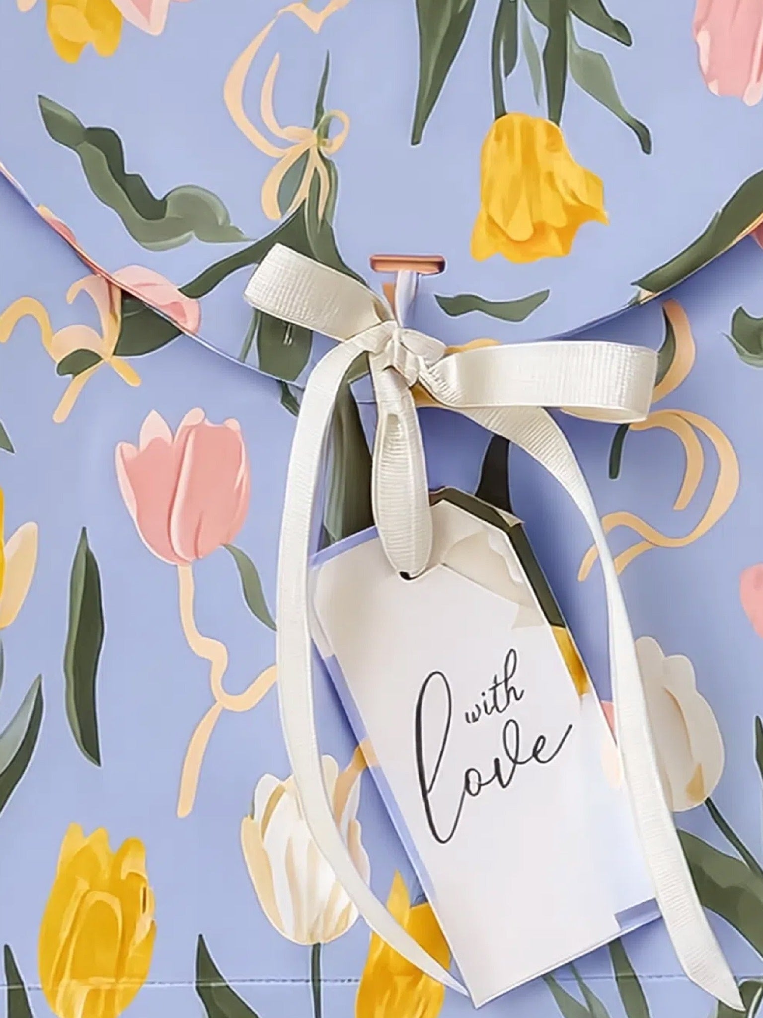 Painted Tulip envelope Bag