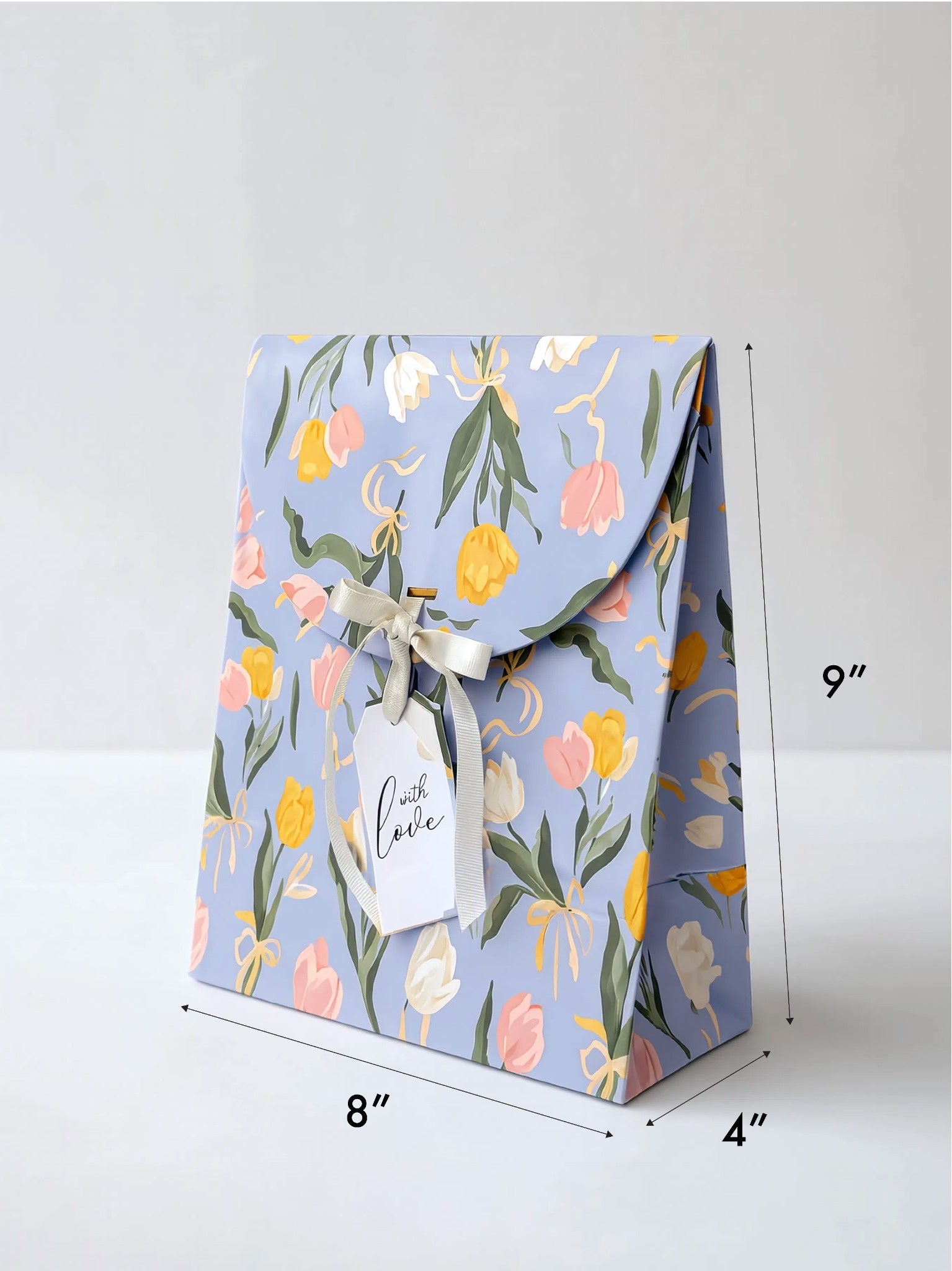 Painted Tulip envelope Bag