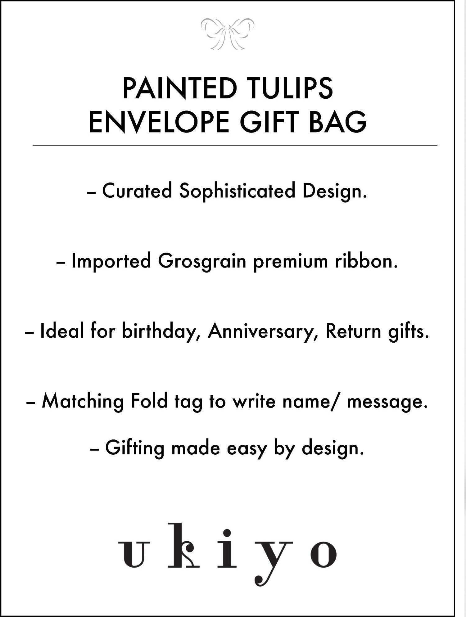 Painted Tulip envelope Bag