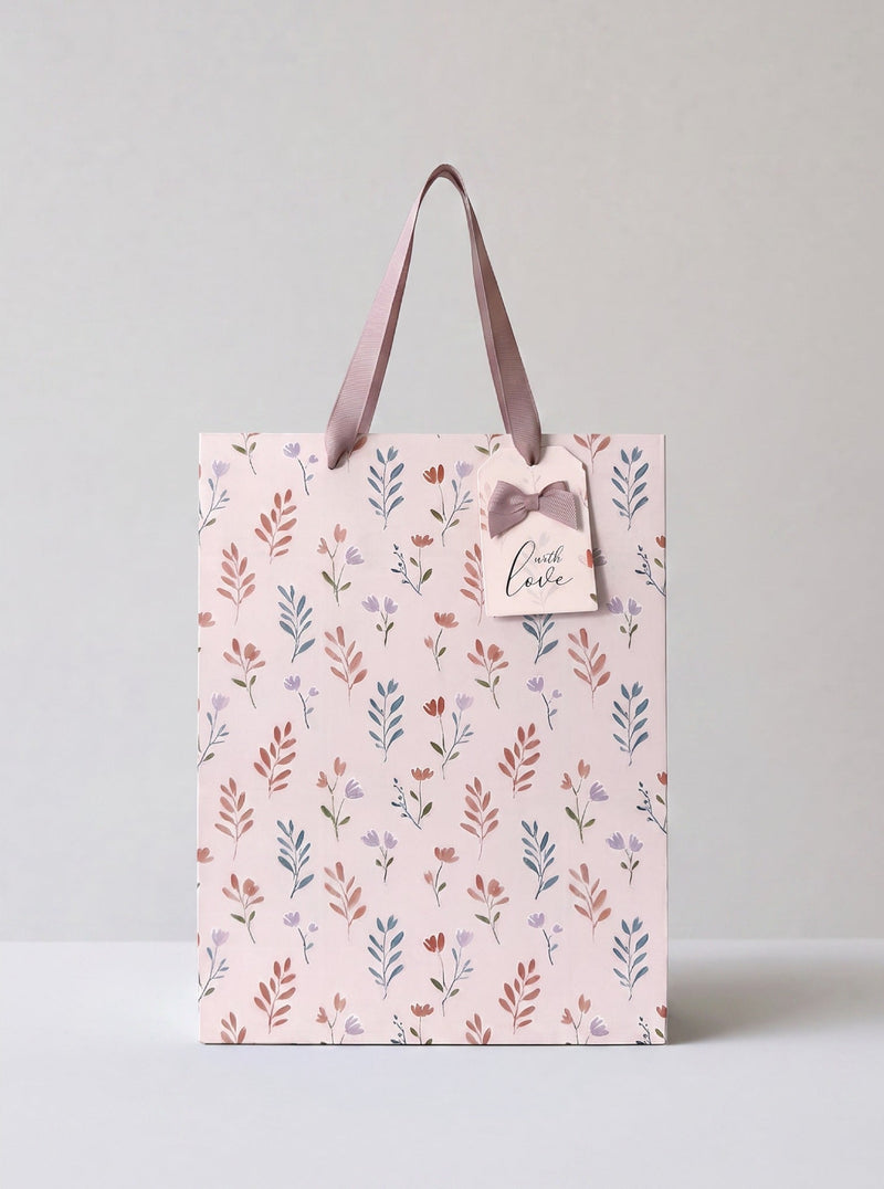Wild Flower medium gift bag with with-love tag